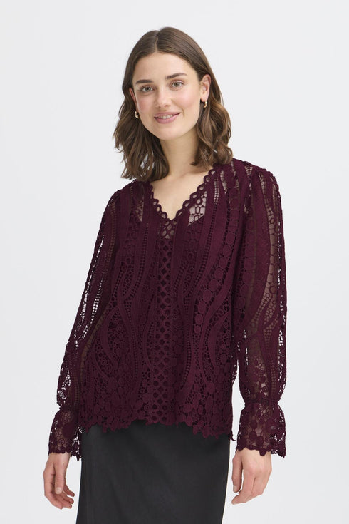 Fransa FRBELLE Lace Blouse 20617058