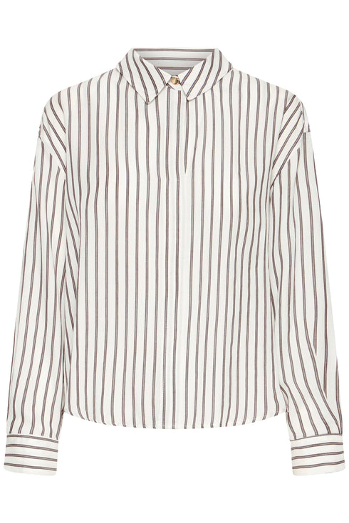 Fransa FRVIOLET Women's Top with Collar and Gold Button Detail 20617097