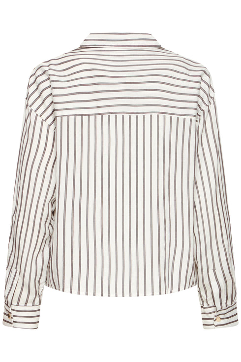 Fransa FRVIOLET Women's Top with Collar and Gold Button Detail 20617097