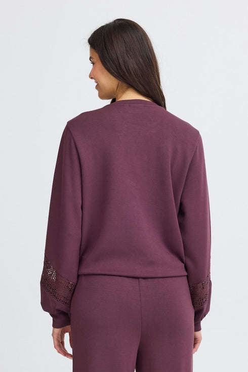 Fransa FRAURORA Lace Cuff Sweatshirt 20617210