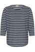 Fransa FRJOSIE 3/4 Sleeve Striped Jersey Top – Navy Stripe – 20617442