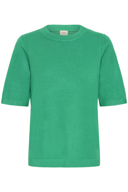 Fransa FRMARY Soft-Touch Mid-Sleeve Knit Top – Bosphorus Green – 20617452