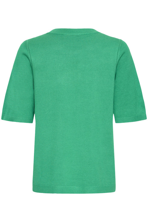 Fransa FRMARY Soft-Touch Mid-Sleeve Knit Top – Bosphorus Green – 20617452