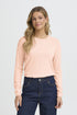 Fransa FRMARY Long Sleeve Scallop Detail Knit – Rose Smoke – 20617455