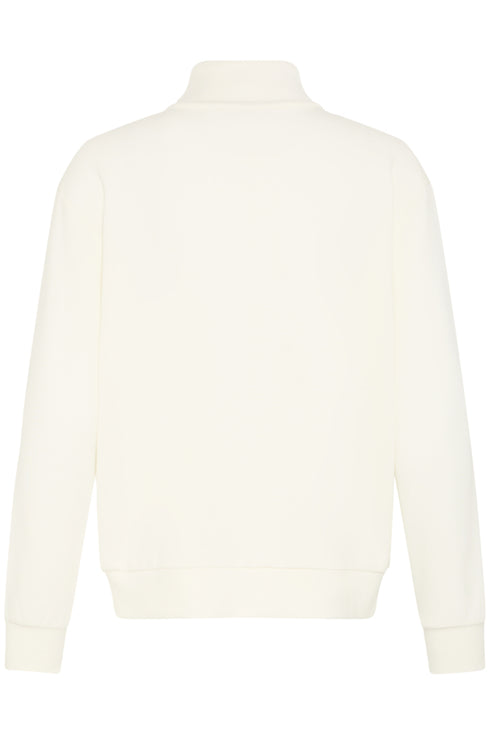 Fransa FRAURORA Soft-Touch Full-Zip Long Sleeve Sweatshirt – Whisper White – 20617465