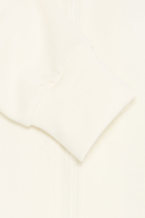 Fransa FRAURORA Soft-Touch Full-Zip Long Sleeve Sweatshirt – Whisper White – 20617465