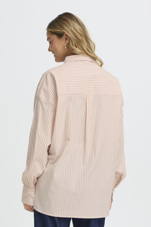 Fransa FRZASHIRT Rose Smoke & White Striped Blouse – 20617471