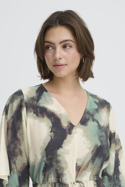 Fransa Womens Boho Smoke FRAYLA Drawstring Waist Maxi Dress 20617498