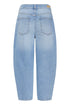 Fransa Womens Mid Blue Denim FRLORELEI Barrel Leg 7/8 Jeans 20617543