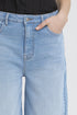 Fransa Womens Mid Blue Denim FRLORELEI Barrel Leg 7/8 Jeans 20617543