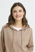 Fransa Womens Mountain Trail Brown FRAURORA Zip Hoodie 20617574