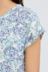 Fransa Womens S. Floral Hydrangea Blue FRSEEN Printed T-Shirt 20617629