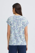 Fransa Womens S. Floral Hydrangea Blue FRSEEN Printed T-Shirt 20617629
