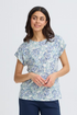 Fransa Womens S. Floral Hydrangea Blue FRSEEN Printed T-Shirt 20617629