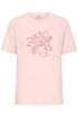 Fransa Womens Lotus Pink FRFELICIA Botanical Print Cotton T-Shirt 20617656