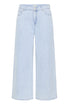 Fransa Womens Light Blue Denim FRLISE Wide Leg 7/8 Jeans 20617661
