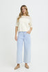 Fransa Womens Light Blue Denim FRLISE Wide Leg 7/8 Jeans 20617661