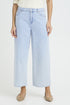 Fransa Womens Light Blue Denim FRLISE Wide Leg 7/8 Jeans 20617661