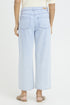 Fransa Womens Light Blue Denim FRLISE Wide Leg 7/8 Jeans 20617661