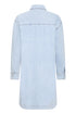 Fransa Womens Light Blue Denim FRLISE Long Sleeve Shirt Dress 20617662