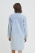 Fransa Womens Light Blue Denim FRLISE Long Sleeve Shirt Dress 20617662