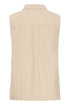 Fransa Womens Savannah Tan FRADAH Sleeveless Stitched Panel Blouse 20617680