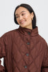 Fransa Womens Agate Quilted Jacket Rum Raisin / Red - 20617827