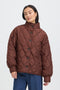 Fransa Womens Agate Quilted Jacket Rum Raisin / Red - 20617827