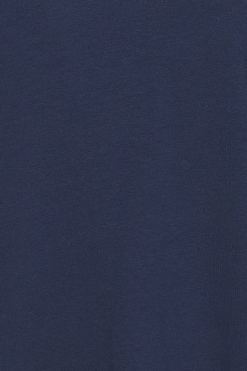 Fransa Womens Navy FRFEBA V-Neck Stretch Cotton T-Shirt 20617875
