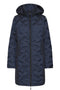 Fransa FRBELIZE Longline Hooded Padded Jacket 20617912 - Salute Blue