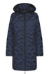 Fransa FRBELIZE Longline Hooded Padded Jacket 20617912 - Salute Blue