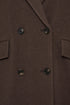 Fransa FQADELAY Double-Breasted Wool Blend Coat 20617938 - Hot Fudge Melange
