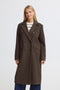 Fransa FQADELAY Double-Breasted Wool Blend Coat 20617938 - Hot Fudge Melange