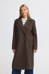 Fransa FQADELAY Double-Breasted Wool Blend Coat 20617938 - Hot Fudge Melange