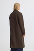 Fransa FQADELAY Double-Breasted Wool Blend Coat 20617938 - Hot Fudge Melange