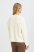 Fransa Womens Vera Relaxed Fit Knitted Pullover 20617999 - Whisper White