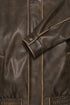 Fransa Womens Ludia Leather Look Zipped Jacket 20618023 - Rain Drum