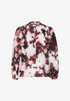 Fransa Womens Ariana Loose Fit Button-Up Blouse 20618030 - Watercolour Bloom Rum Raisin