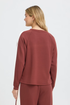 Fransa Womens Aurora Sweatshirt 20618035 - Rum w. White Contrast
