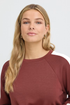 Fransa Womens Aurora Sweatshirt 20618035 - Rum w. White Contrast