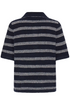 Fransa Womens Kendra Striped Short Sleeve Knit Polo Top 20618102
