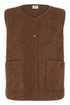 Fransa Womens Gwynne Teddy Vest Waistcoat 20618104 - Rain Drum Brown