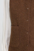 Fransa Womens Gwynne Teddy Vest Waistcoat 20618104 - Rain Drum Brown