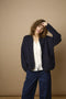 Fransa Womens Gia Button-Up Knit Cardigan 20618109 - Salute Blue