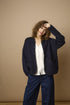 Fransa Womens Gia Button-Up Knit Cardigan 20618109 - Salute Blue
