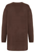 Fransa Womens Gia Long Knit Cardigan 20618110 - Rain Drum Brown