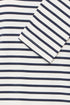 Fransa Womens Clea V-Neck Striped Long Sleeve Top 20618126 NVY - Navy Stripe