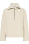 Fransa Joa 3/4 Zip Pullover 20618146 - Oatmeal Melange