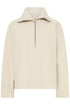 Fransa Joa 3/4 Zip Pullover 20618146 - Oatmeal Melange