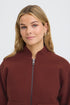 Fransa Womens Joa Full Zip Casual Jacket 20618147 - Rum Raisin Melange